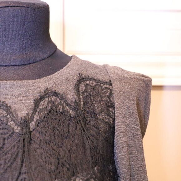 Sandro Paris Structured Lace Dress Sz S - Picture 5 of 7